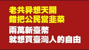 老共异想天开，错把公民当韭菜。两万新台币就想买台湾人的自由。2021.11.22NO1020