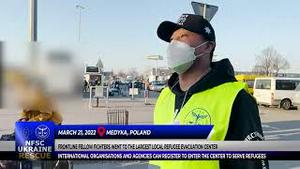 【乌克兰救援】2022年3月21日 前线战友去梅迪卡附近当地最大的难民疏散中心考察（车程15分钟）